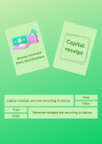 Matching Cards and Worksheet for Learning Capital Receipts