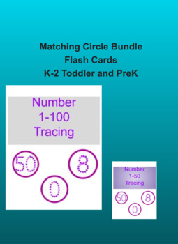 Preview of Matching Circle Bundle, Flash Cards, K-2 Toddler and PreK printable kids