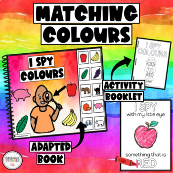 Preview of Matching Colors Adapted Book - Simple Non Identical Colors Activity