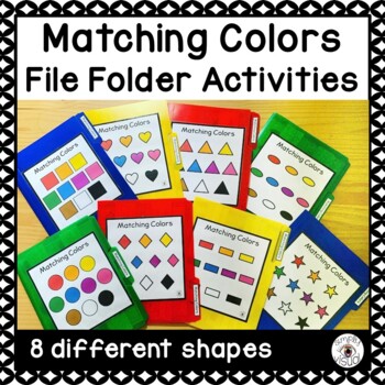 Color Words Matching Kindergarten Math Centers File Folder Game Teacher Resource 