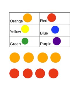 Matching Colours Activity by Meagan Kirbyson | TPT