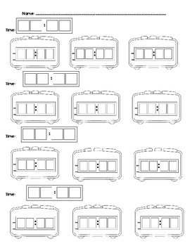 Matching Digital Time to Digital Time Worksheets by Rebekah Witkowski