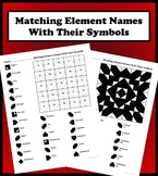 Matching Element Names With Their Symbols Color Worksheet