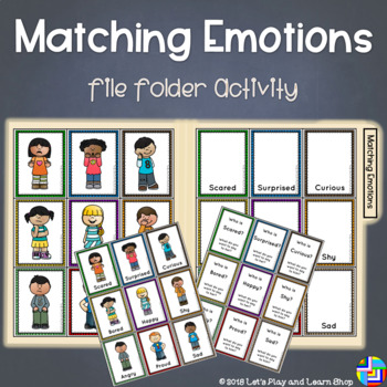Preview of Matching Emotions - File Folder Activity