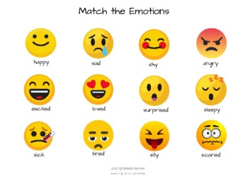 Preview of Matching Emotions for Kids - Work on Visual Perceptual and Fine Motor Skills!