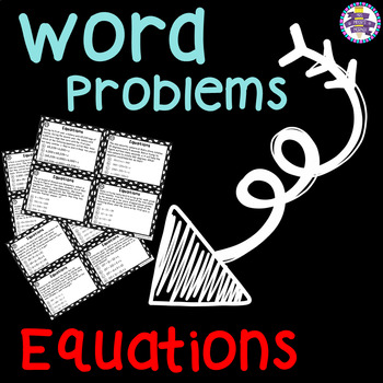 Preview of Matching Equations to Word Problems Task Cards (CC Aligned - 4th, 5th, 6th)