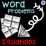 Matching Equations to Word Problems Task Cards (CC Aligned