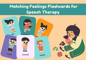 Preview of Matching Feelings Flashcards for Speech Therapy