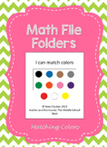 Matching File Folders: Colors