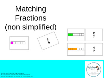 Preview of Matching Fractions Cards