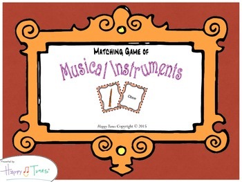 Preview of Matching Game Musical Instruments Music