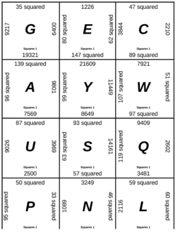 Preview of Matching Game - Squares 1