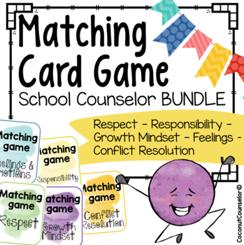 Preview of Matching Games - School Counselor Topics BUNDLE