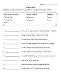 Matching Genres Worksheet