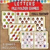 Matching Letters File Folder Games FALL THEME