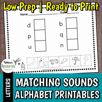 Matching Letters & Sounds Alphabet Printable Activity Pages | TpT