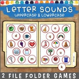 Matching Letters to Letter Sounds File Folder Games