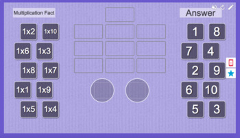 Preview of Matching Multiplication Facts for 1 Times Tables