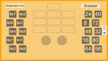 Preview of Matching Multiplication and Division Facts for 8 Times Tables