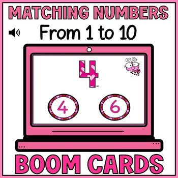 Preview of Valentines Day Matching Number to Number | Number Recognition Special Education