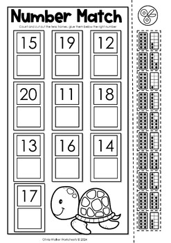 Matching Numbers to 20 (11-20) - Cut and Paste by Olivia Walker | TpT