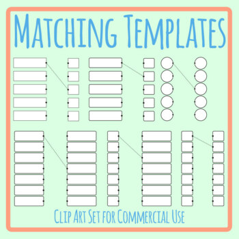 Matching Pairs Templates - Match the __ to Their ___ Help Clip Art