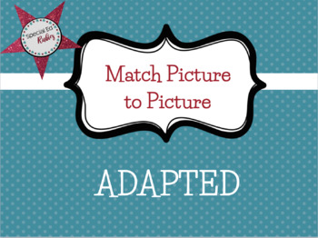 Preview of Matching Picture to Picture Adapted for Special Education