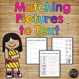 Matching Pictures to Text Worksheet | Reading Strategies |