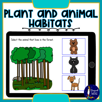 Matching Plant and Animal Habitats BOOM Cards by Dressed in Sheets