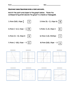 point slope form matching activity
 Point-Slope Form Matching Puzzle