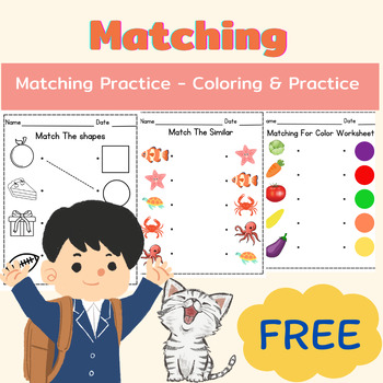Preview of Matching Practice - Coloring & Practice