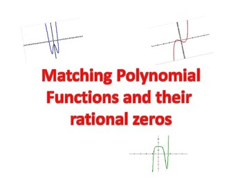 Matching- Rational Zeros Theorem by Volunteacher | TpT