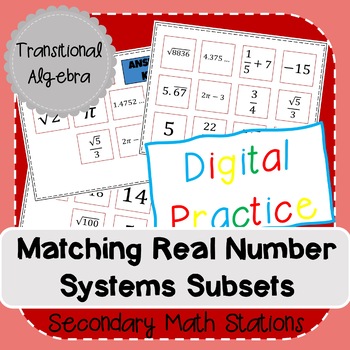 Preview of Matching Real Number Systems Subsets (digital)