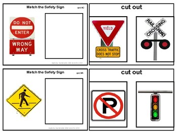 Matching Safety Signs - task box cards - Special Education Life Skills