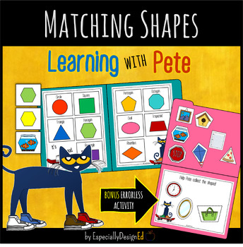 Preview of Matching Shapes With Pete File Folder