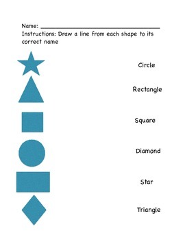 Matching Shapes for Pre-K or K students by Mrs G | TpT