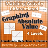 Graphing Absolute Value Functions | Translate, Reflect & Dilate | Matching Sort