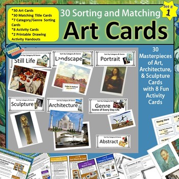 Preview of Matching & Sorting Masterpieces of Art Cards (Grades 2-4+) *Public Domain Art
