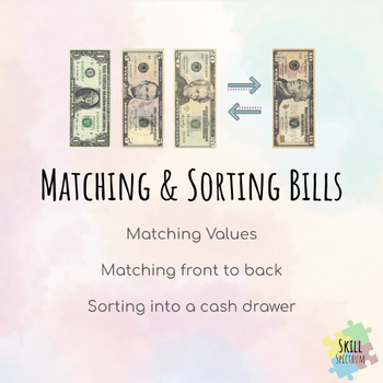 Preview of Matching & Sorting Money: Bills - Google Slides Interactive