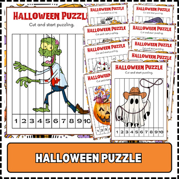 Preview of Matching Stripe Puzzle Halloween Activites Halloween Craft Halloween Worksheet