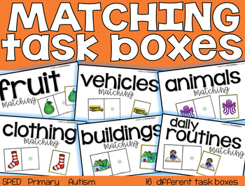 Preview of Matching Task Boxes {for students with special needs}