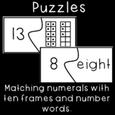 Matching Numbers to Quantities Number Puzzles for Numbers 