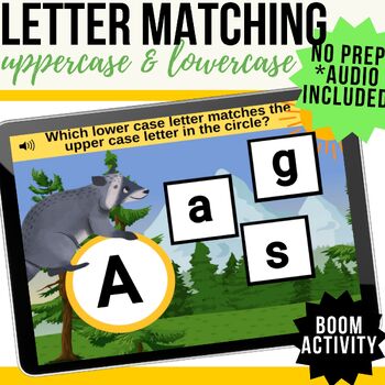 Preview of Letter Matching Uppercase and Lowercase Letters -Alphabet Match Digital Activity