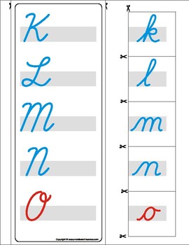 Montessori Matching Upper and Lowercase Cursive letters. A to Z | TPT
