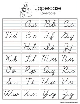 Montessori Matching Upper and Lower case cursive letters. A to Z