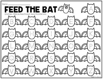 Matching Uppercase & Lowercase Letters - Letter Matching - Feed the Bat