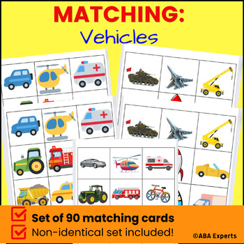 Matching: Vehicles (Identical and non-identical matching) by ABA Experts