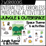 Matching Workbook - jungle & space theme