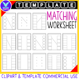 Matching Worksheet Template Clip Art / Page Layout Commercial Use
