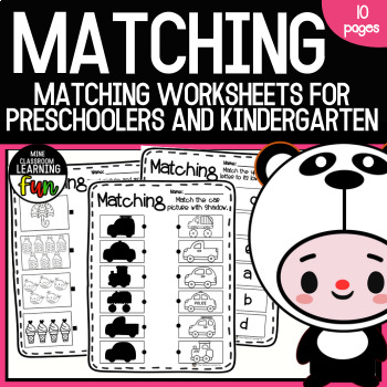 Preview of Matching Worksheets for Preschoolers and Kindergarten